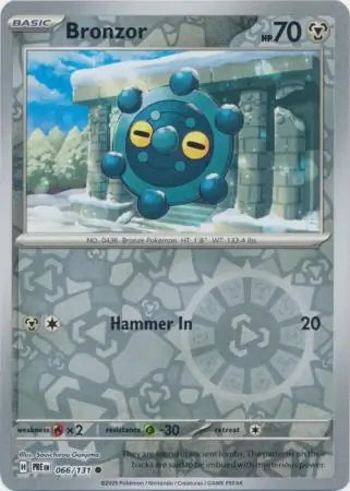 Prismatic Evolutions Bronzor #066/131 reverse holo